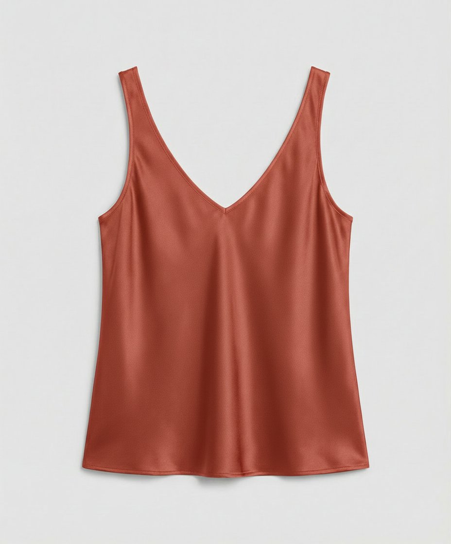Ida | Dame Satin Camisole V-hals Brede Stropper