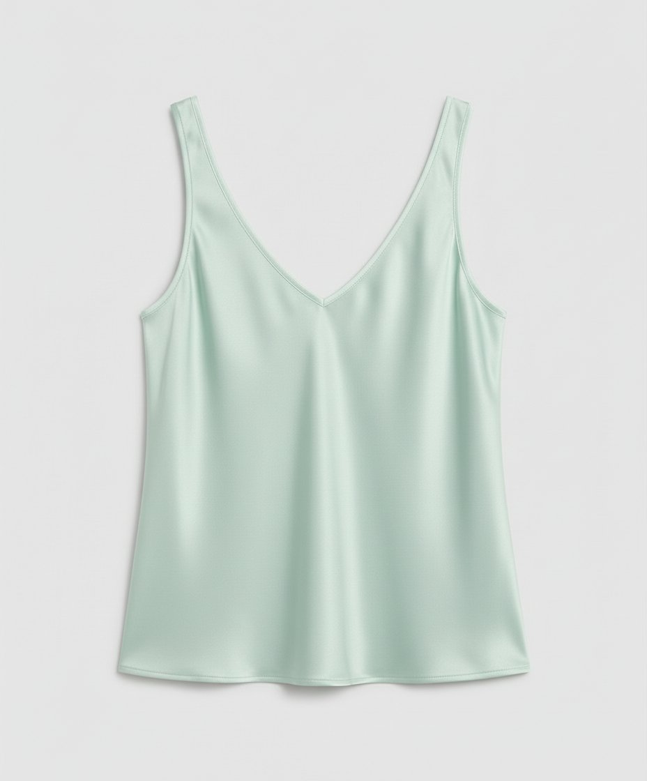 Ida | Dame Satin Camisole V-hals Brede Stropper