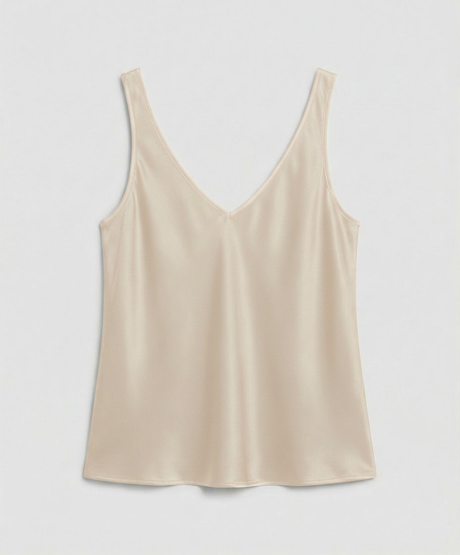 Ida | Dame Satin Camisole V-hals Brede Stropper