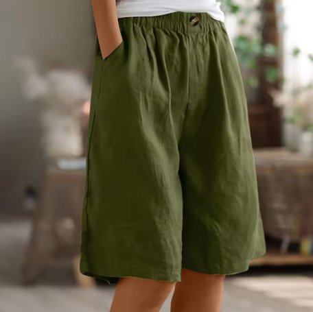 Ella | Dame Shorts Afslappet Pasform Elastisk Talje