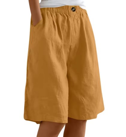 Ella | Dame Shorts Afslappet Pasform Elastisk Talje