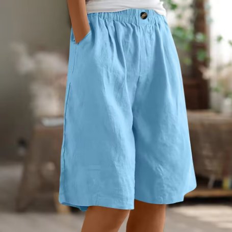 Ella | Dame Shorts Afslappet Pasform Elastisk Talje
