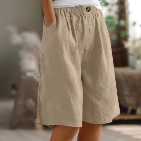 Ella | Dame Shorts Afslappet Pasform Elastisk Talje