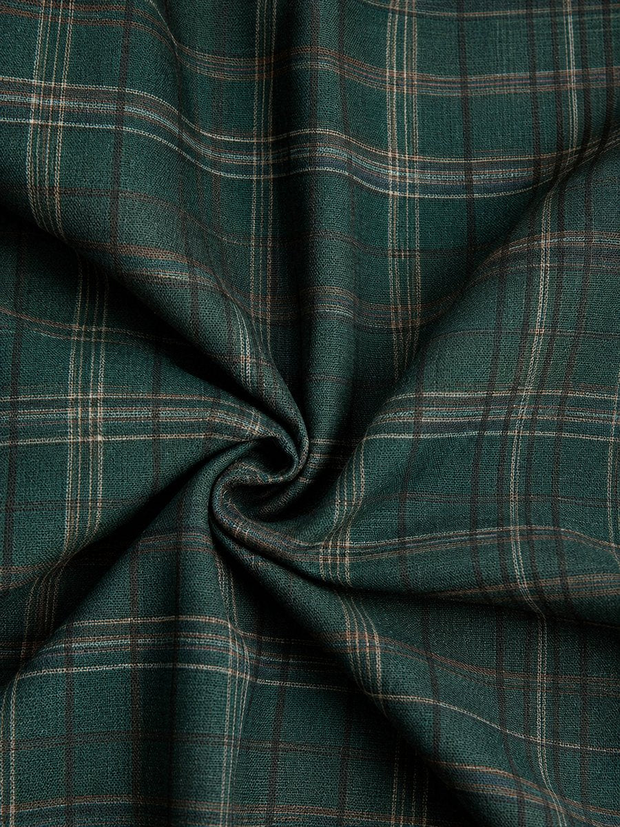 Liv | Dame Ternet Flannel Maxi Formal Dress Skjortekjole