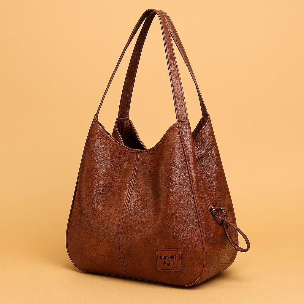 Nora | Dame Vintage Rummelig Skulderveske Blødt Læder Hobo-taske