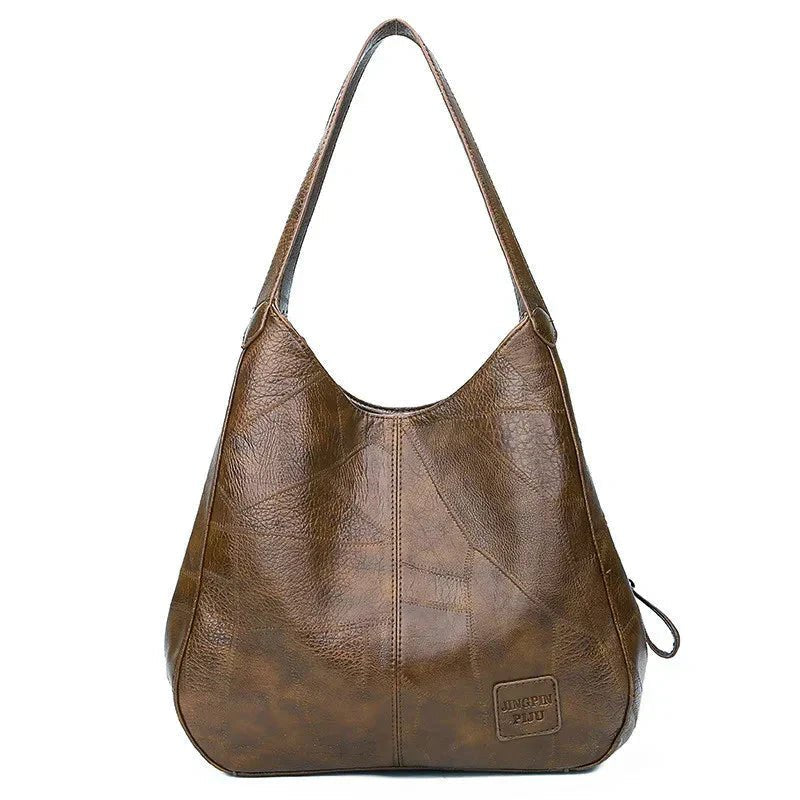 Nora | Dame Vintage Rummelig Skulderveske Blødt Læder Hobo-taske