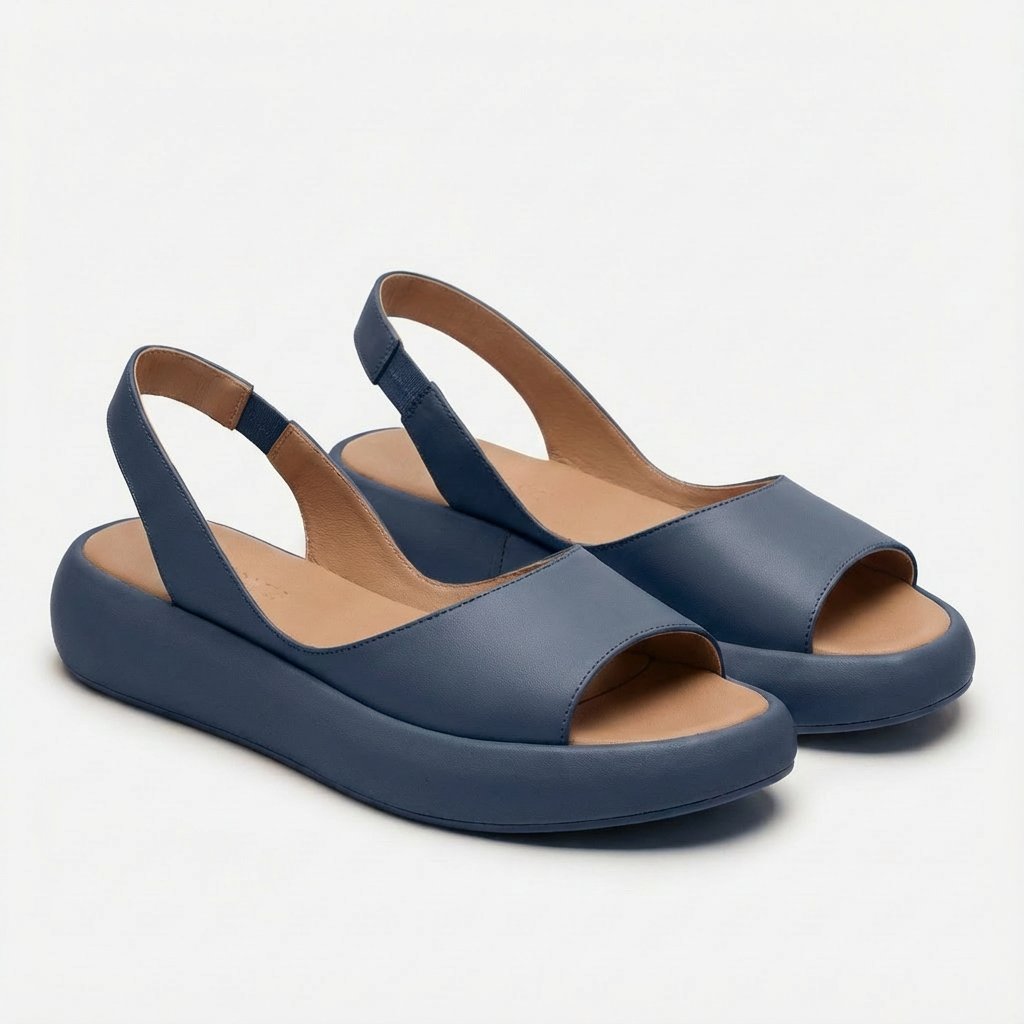 Freja | Damer Åben Tå Kilehæl Slingback Sandaler Elastisk Hælstrop
