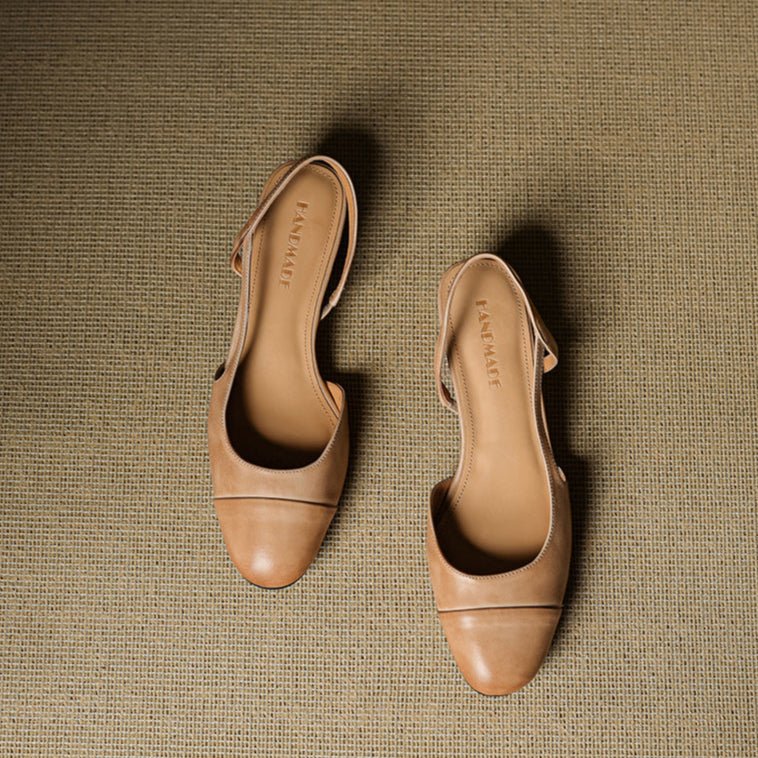 Sofia | Damernes Ægte Læder Slingback Pumps med Mandelspids