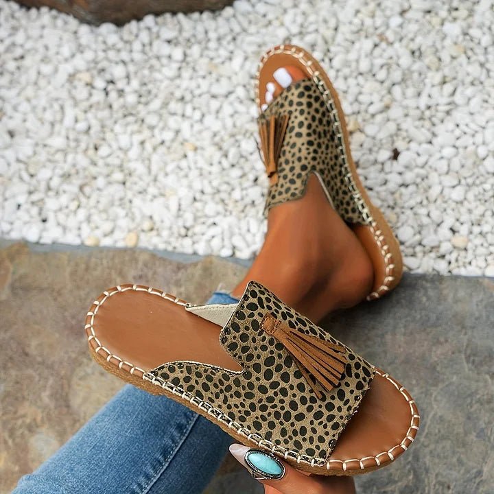 Emma | Damesandaler Bohemisk Mønster Kvast Slip-On Flade
