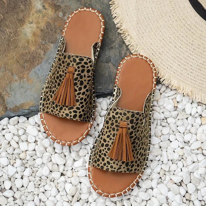 Emma | Damesandaler Bohemisk Mønster Kvast Slip-On Flade