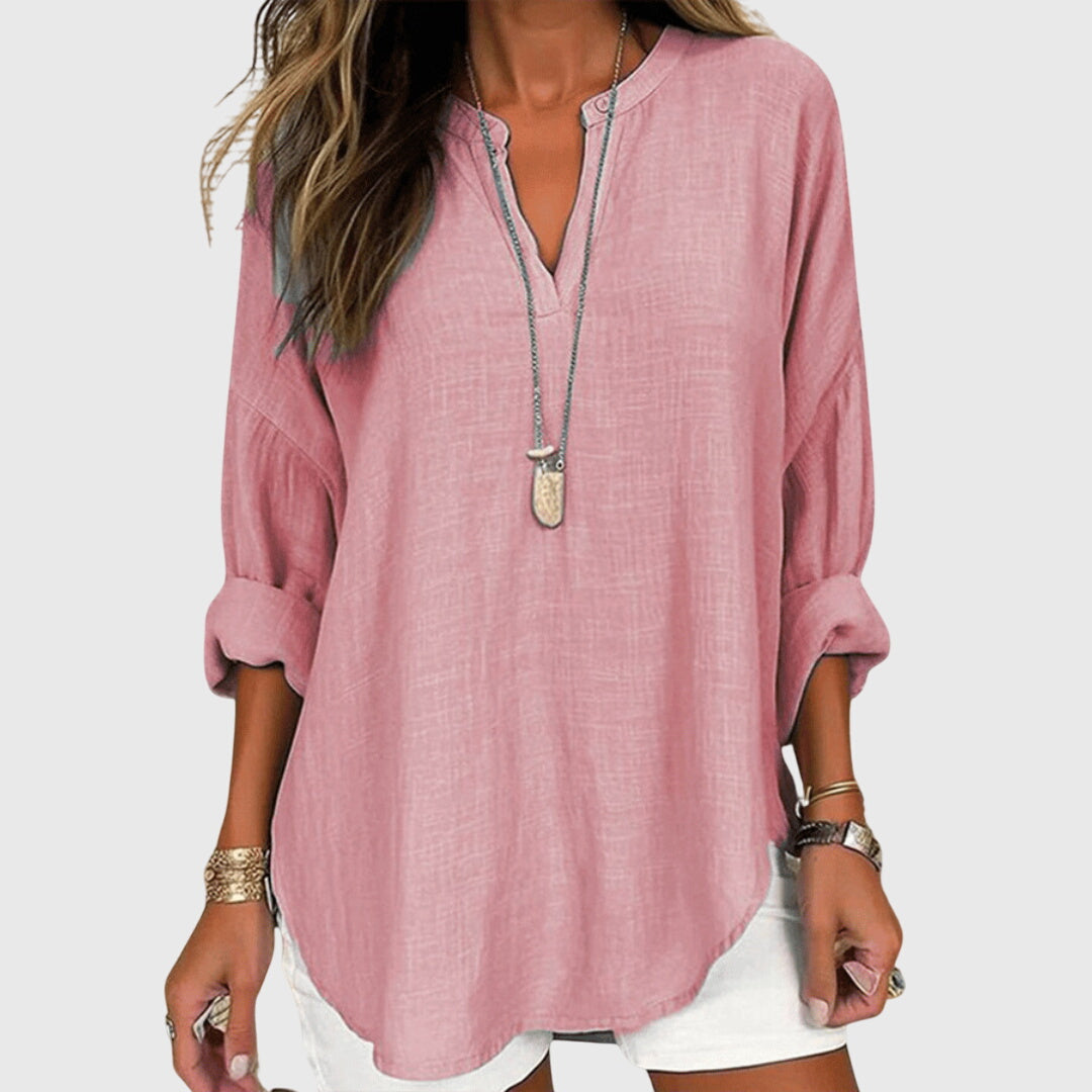 Birgitta | Dame Løs Pasform Langærmet Casual Top