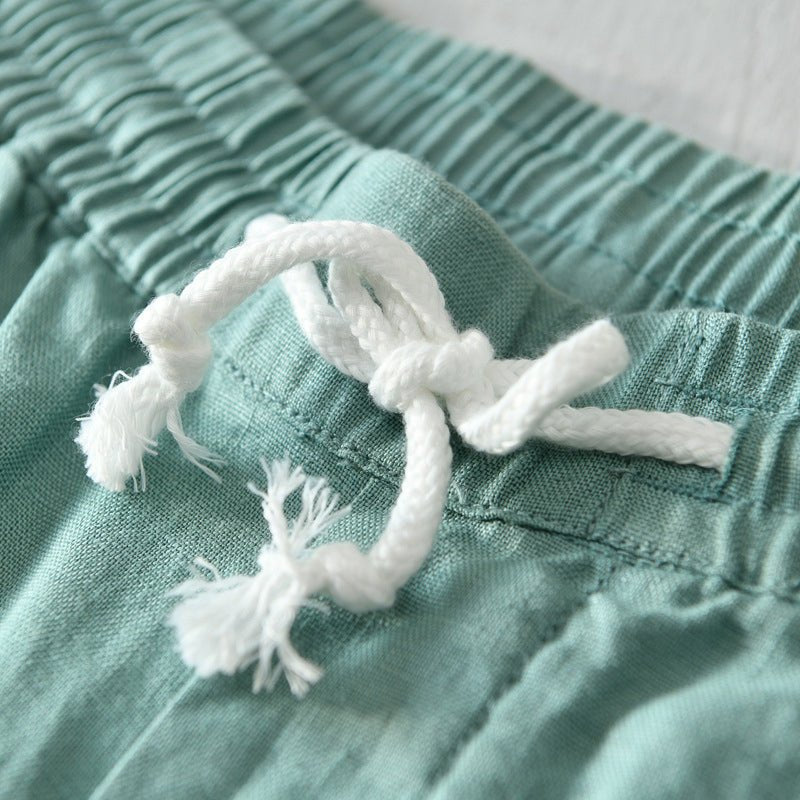 Malthe | Herre Afslappede Linen Shorts med Snørebånd