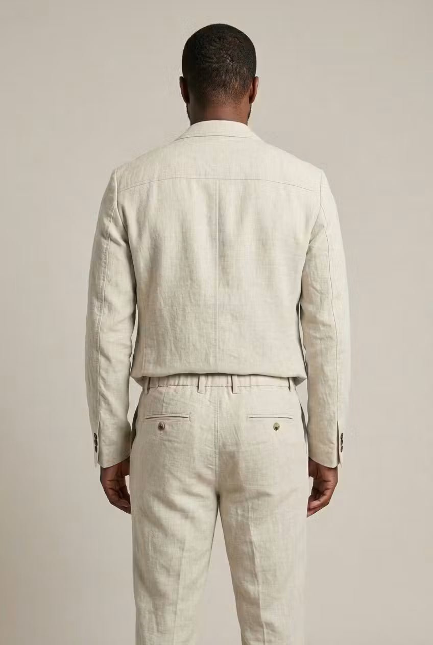 Valdemar | Herre Afslappet Linen Jakkesæt To-delt