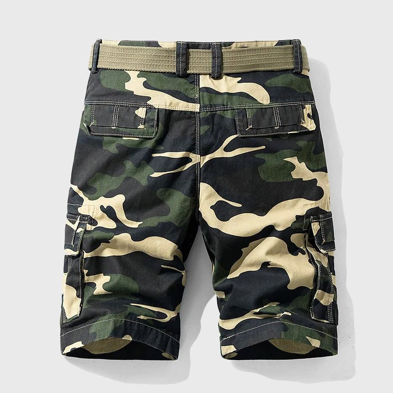Valdemar | Herre Camouflage Cargo Short Knælang Bælte