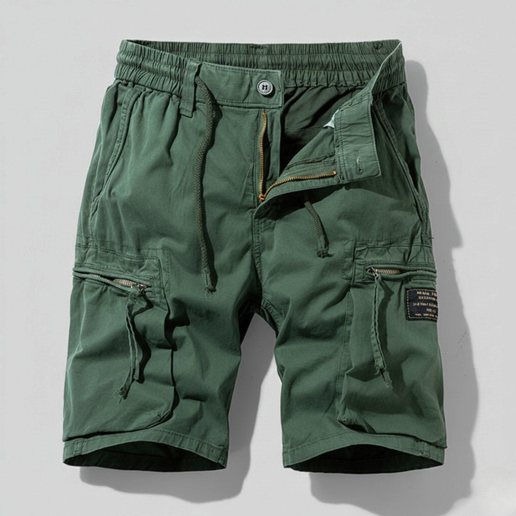 Malthe | Herre Regular-Fit Elastisk-Talje Cargo Short Lynlås-Lommer