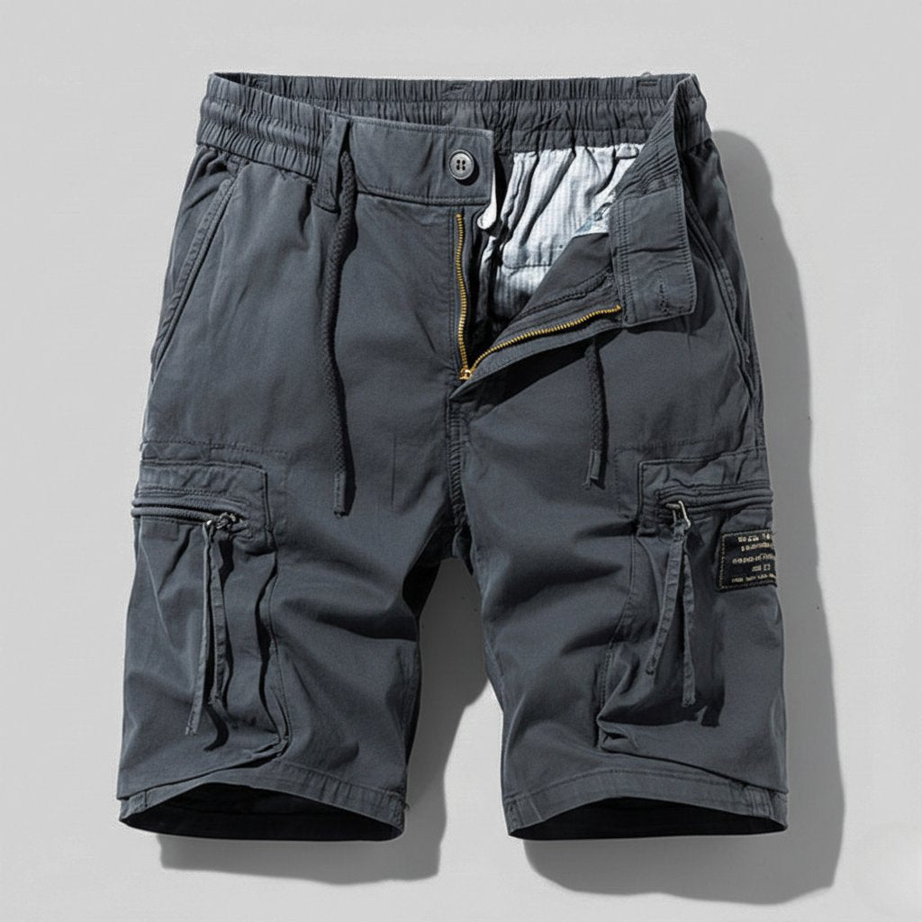 Malthe | Herre Regular-Fit Elastisk-Talje Cargo Short Lynlås-Lommer