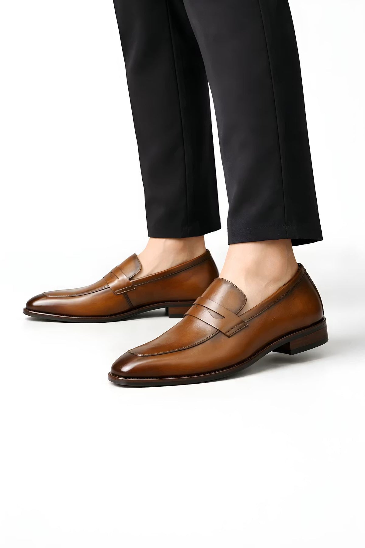 Magnus | Herre Slip-On Penny Loafers Klassisk Formelt Læderlook