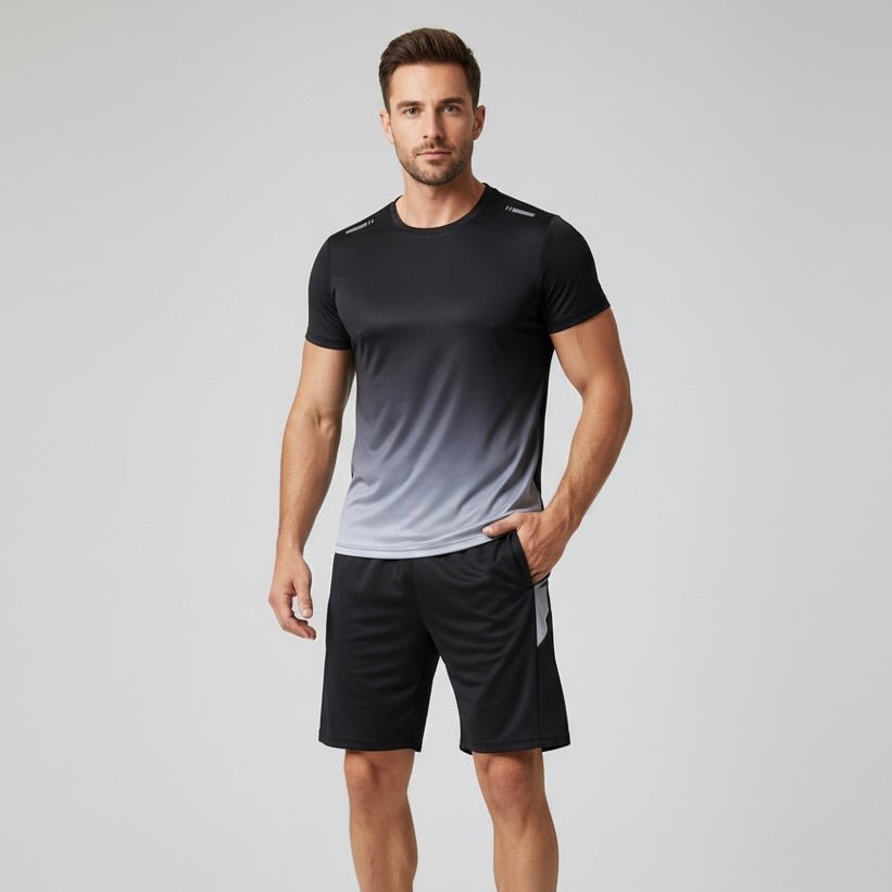 Malthe | Herre Sportsæt Åndbart Hurtigtørrende T-Shirt Shorts Træningssæt