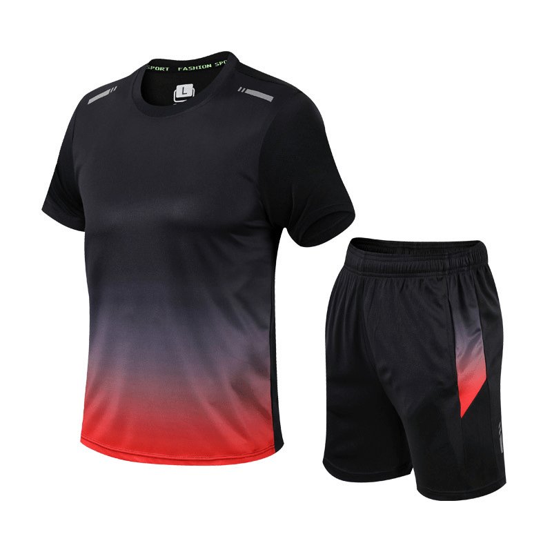 Malthe | Herre Sportsæt Åndbart Hurtigtørrende T-Shirt Shorts Træningssæt