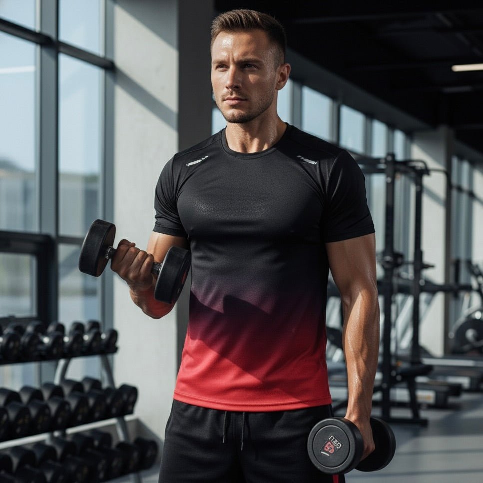 Malthe | Herre Sportsæt Åndbart Hurtigtørrende T-Shirt Shorts Træningssæt