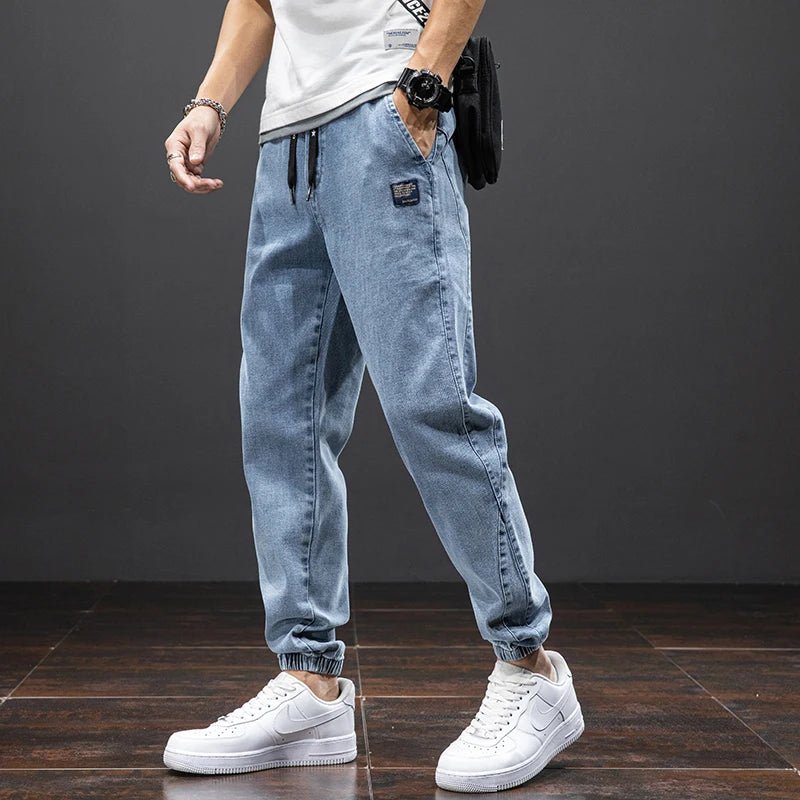 William | Herre Stretch Denim Jogger Bukser Elastisk Talje