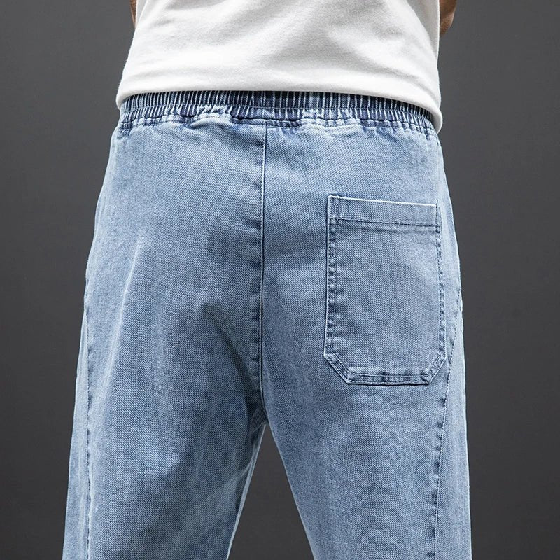 William | Herre Stretch Denim Jogger Bukser Elastisk Talje