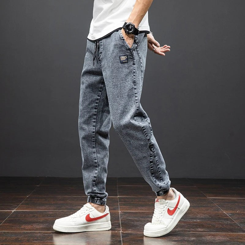 William | Herre Stretch Denim Jogger Bukser Elastisk Talje