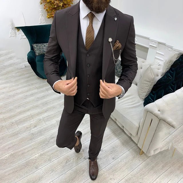 Henrik | Herre Tre-Delt Jakkesæt Single-Breasted Notched Lapel
