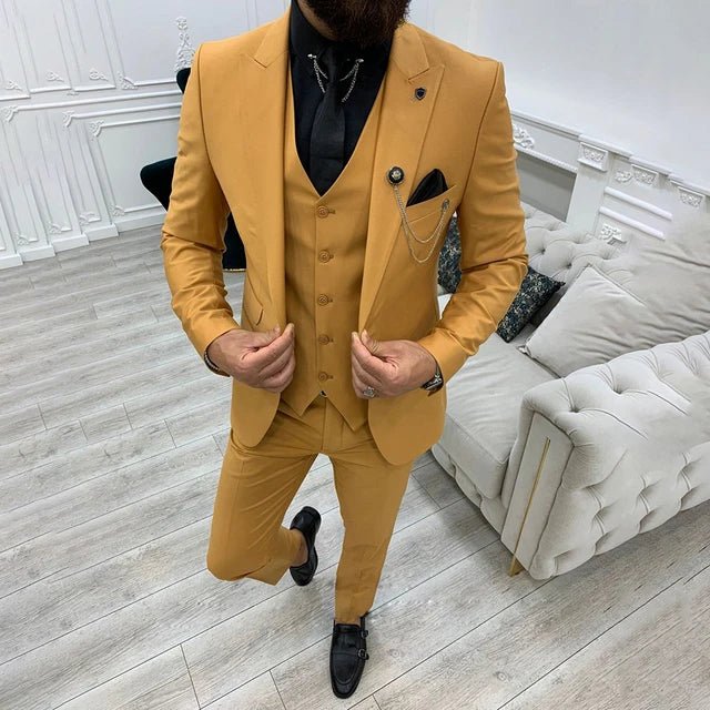 Henrik | Herre Tre-Delt Jakkesæt Single-Breasted Notched Lapel