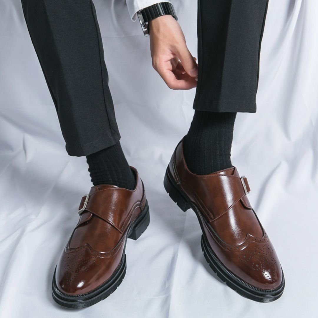 Frederik | Herresko Monk Strap Wingtip Brogue Formelle Lædersko