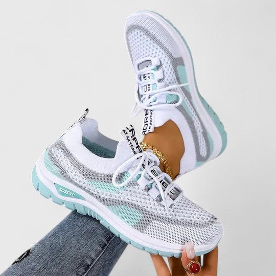 Ida | Kvinders Ortopædiske Snøre-Sneakers med Åndbart Mesh-Overdel