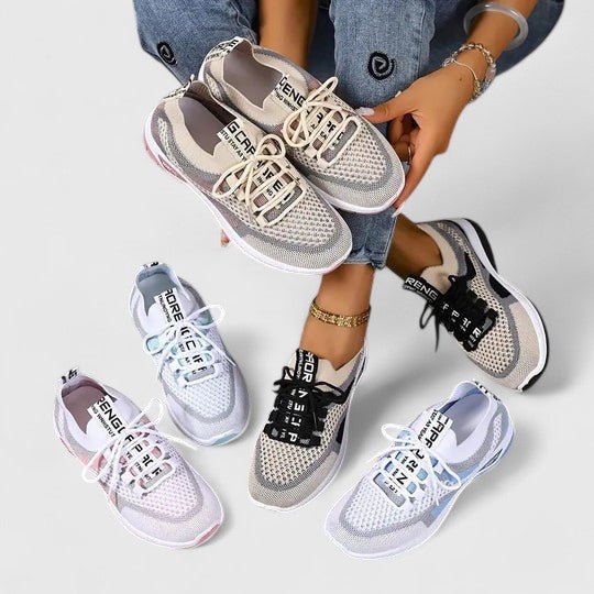 Ida | Kvinders Ortopædiske Snøre-Sneakers med Åndbart Mesh-Overdel