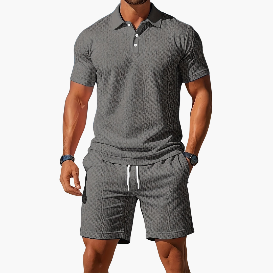 Anton | Herre Polo Og Shorts Casual Sæt