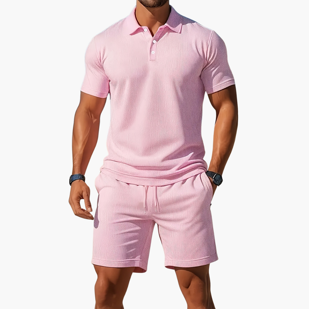 Anton | Herre Polo Og Shorts Casual Sæt
