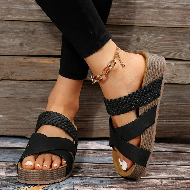 Henriette | Dame Ortopædiske Platform Slide Sandaler