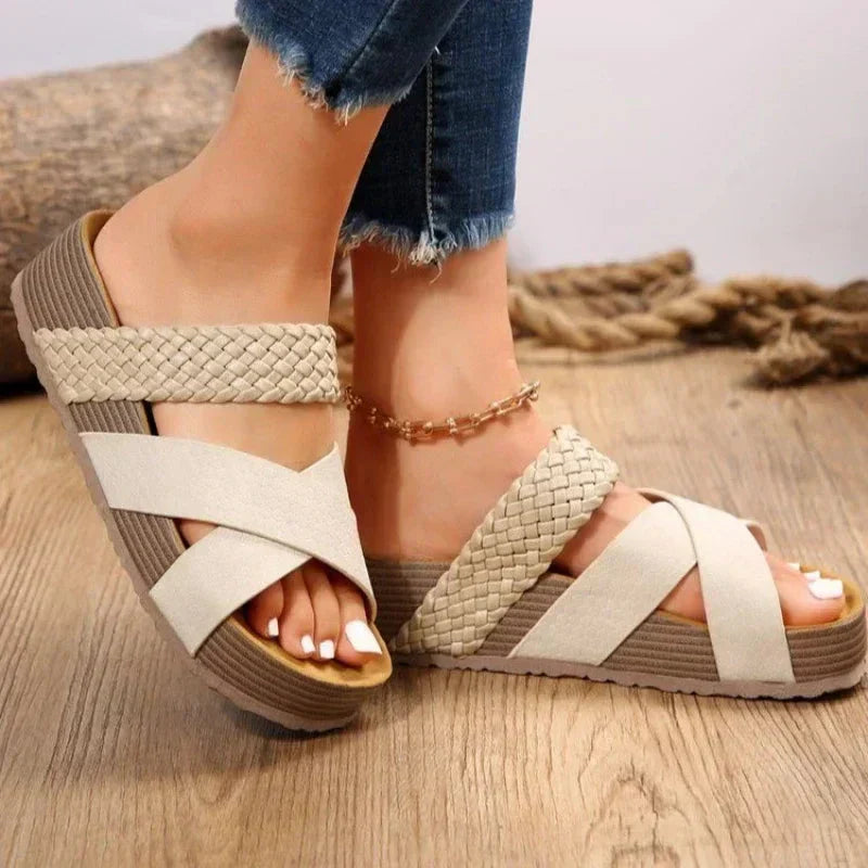 Henriette | Dame Ortopædiske Platform Slide Sandaler