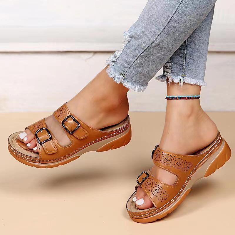 Josefine | Orthopædiske Sandaler Comfort Fit Perforeret Spænder