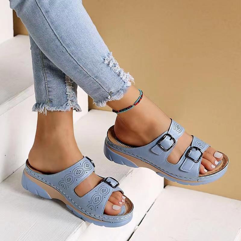 Josefine | Orthopædiske Sandaler Comfort Fit Perforeret Spænder
