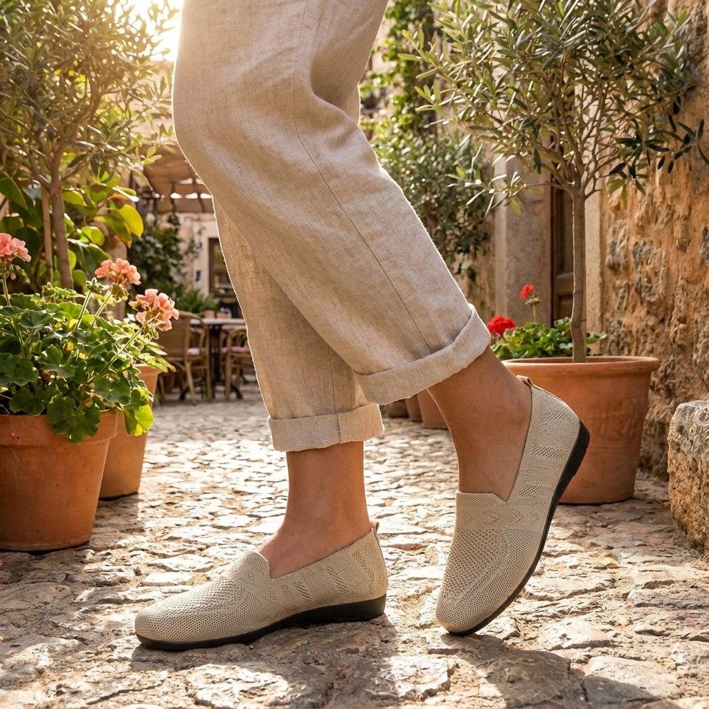 Sofia | Orthopædiske Slip-On Ballerinaer Strikket Komfort Dame