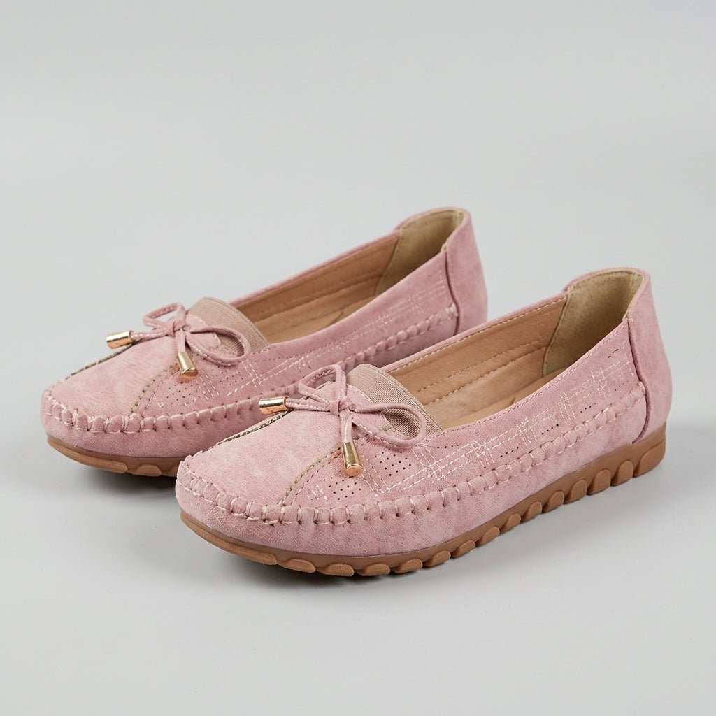 Agnes | Ortopædiske Loafers Perforeret Slip-On Komfort Sløjfe