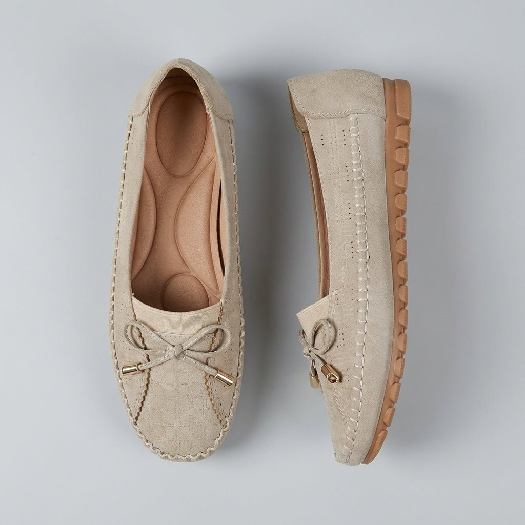 Agnes | Ortopædiske Loafers Perforeret Slip-On Komfort Sløjfe