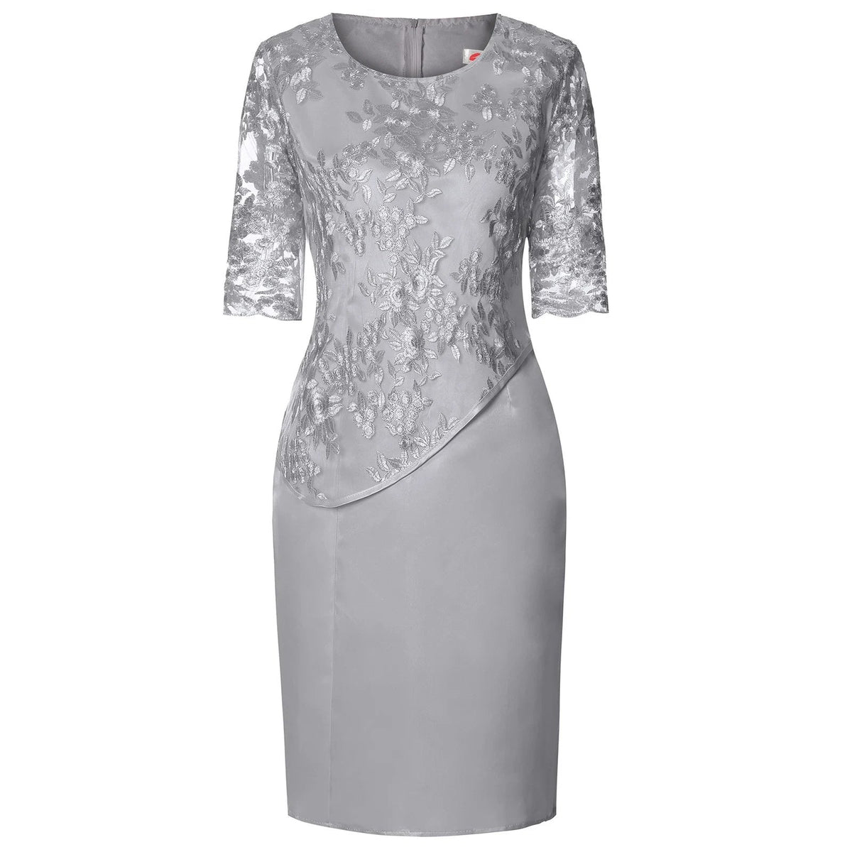 Liv | Plus Size Midi Kjole Blonde Detaljer Elegant Festkjole