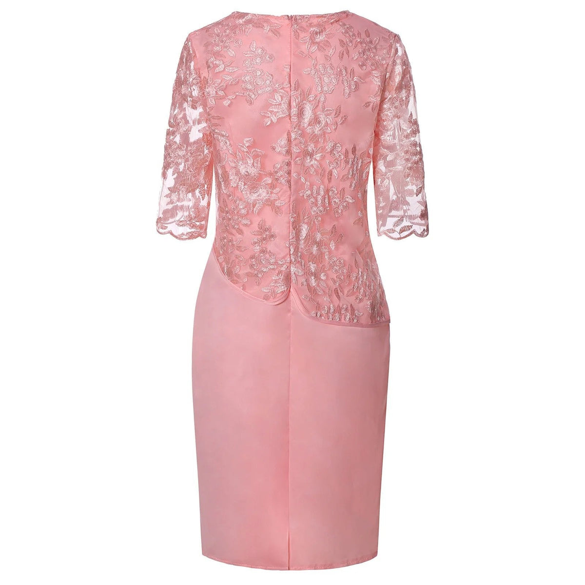Liv | Plus Size Midi Kjole Blonde Detaljer Elegant Festkjole